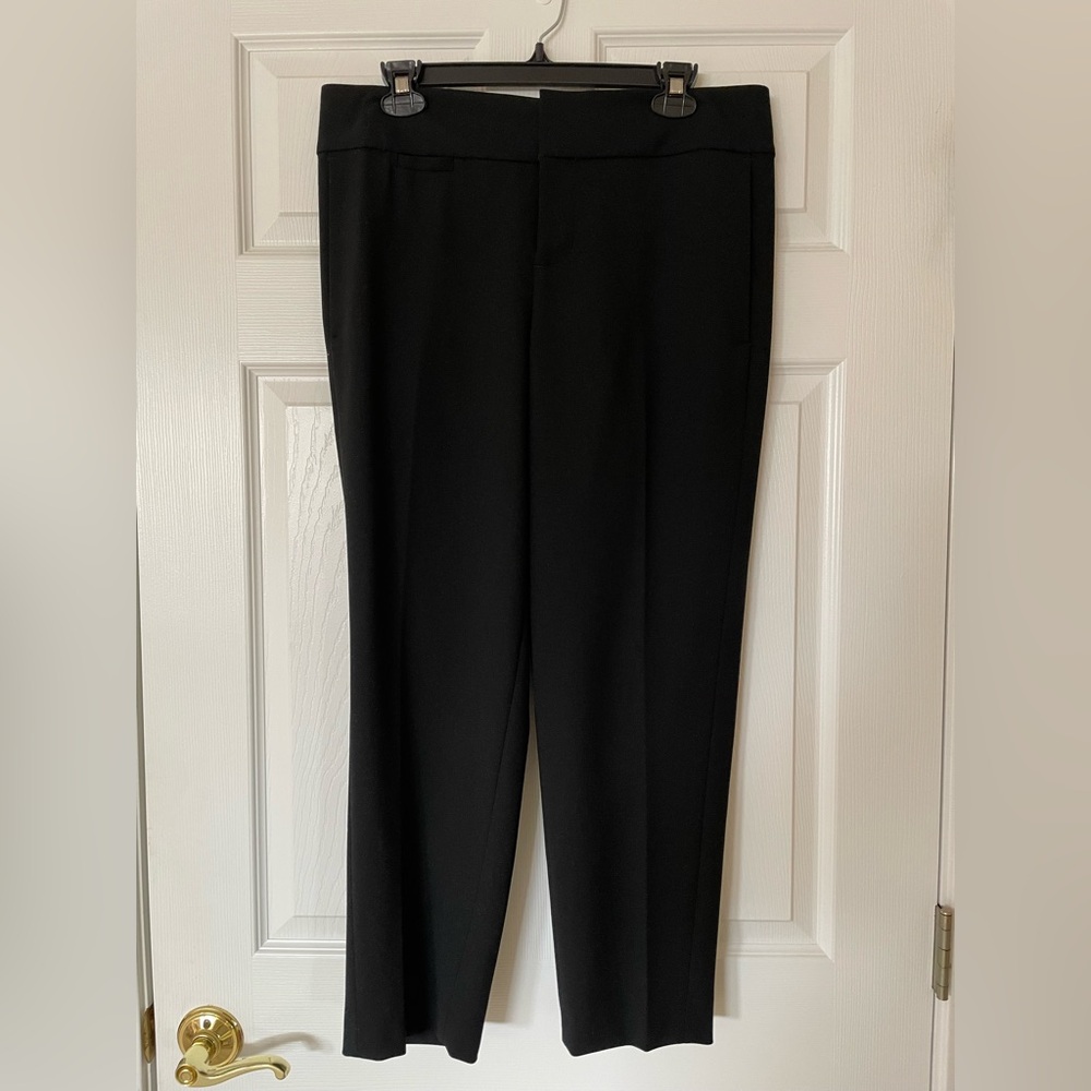 🖤 Ann Taylor Black Ankle Pants Stretch Slim Straight Workwear Pants